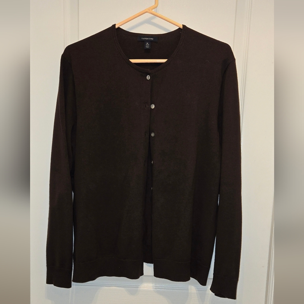 Lands' End Brown Cardigan - Picture 5 of 6
